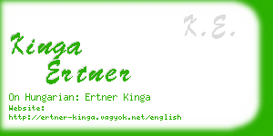 kinga ertner business card